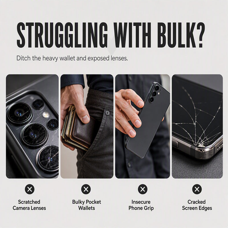 2-in-1 Shockproof Phone Case with Hidden Card Holder