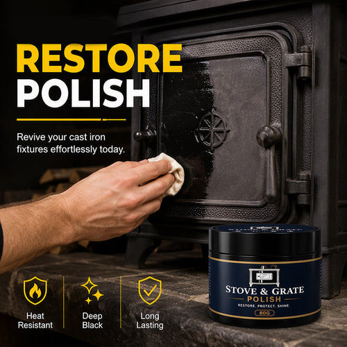 🛒50% OFF✨Cast Iron Stove Polish with Sponge – Cleans, polishes, and protects your cast iron stove ✨