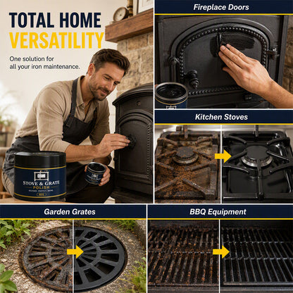 🛒50% OFF✨Cast Iron Stove Polish with Sponge – Cleans, polishes, and protects your cast iron stove ✨