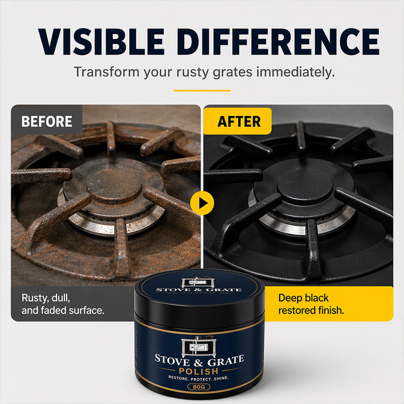 🛒50% OFF✨Cast Iron Stove Polish with Sponge – Cleans, polishes, and protects your cast iron stove ✨