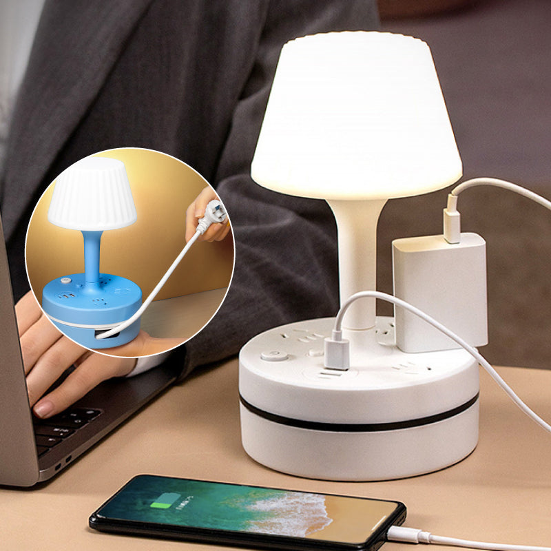 💡 Bedside Lamp with AC Outlets & USB Ports – Light, Charge & Power in One ✨
