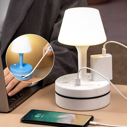 💡 Bedside Lamp with AC Outlets & USB Ports – Light, Charge & Power in One ✨