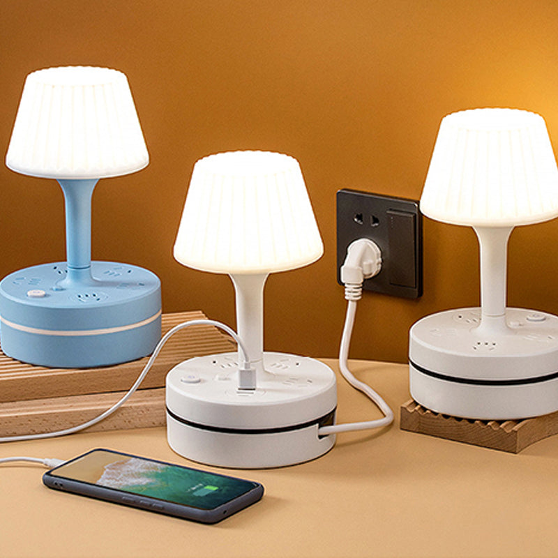 💡 Bedside Lamp with AC Outlets & USB Ports – Light, Charge & Power in One ✨