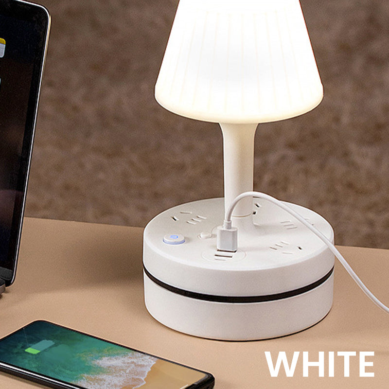 💡 Bedside Lamp with AC Outlets & USB Ports – Light, Charge & Power in One ✨