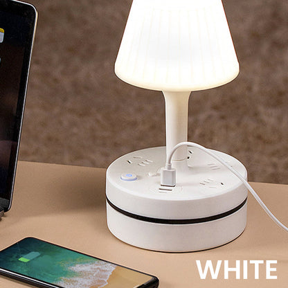💡 Bedside Lamp with AC Outlets & USB Ports – Light, Charge & Power in One ✨