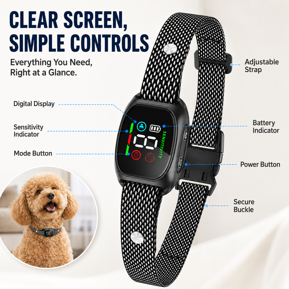 Smart Anti Bark Collar for Dogs