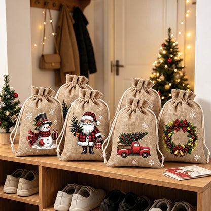 📢📢49% OFF !! ⏰Christmas Drawstring Gift Bags
