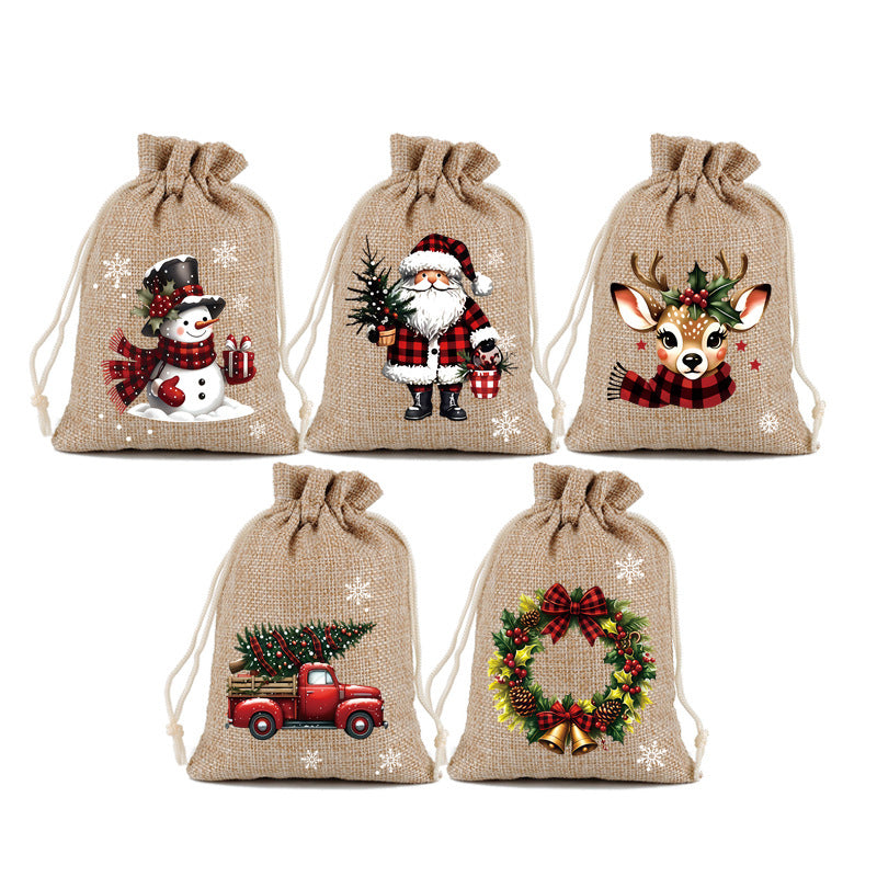 📢📢49% OFF !! ⏰Christmas Drawstring Gift Bags