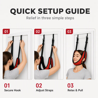 📢📢49% OFF !! ⏰Over Door Cervical Traction Device for Neck Pain Relief