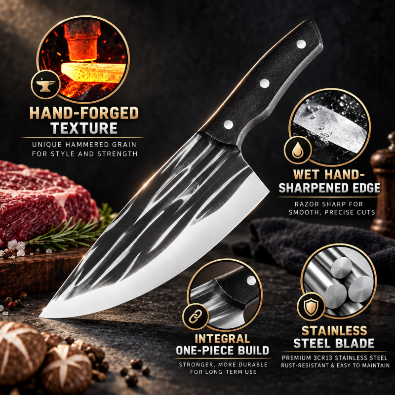 📢📢Hot Deal !!⏰49% Off Limited Time! Hand Forged Blacksmith Butcher Knife ✨ Ultra-Sharp Kitchen Meat Cleaver