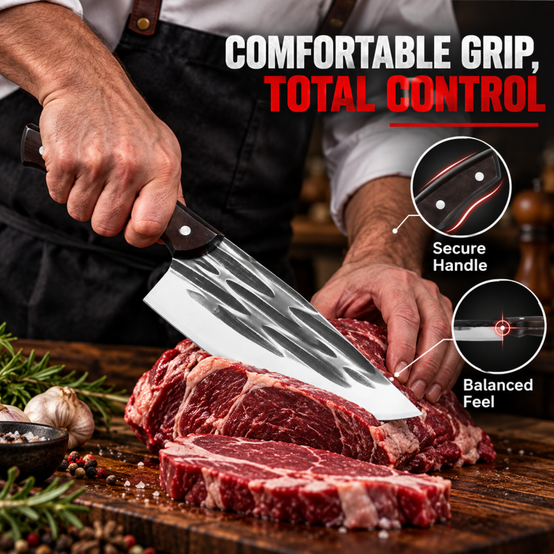 📢📢Hot Deal !!⏰49% Off Limited Time! Hand Forged Blacksmith Butcher Knife ✨ Ultra-Sharp Kitchen Meat Cleaver