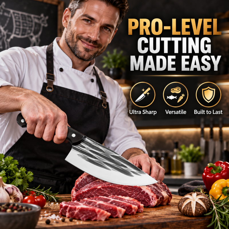 📢📢Hot Deal !!⏰49% Off Limited Time! Hand Forged Blacksmith Butcher Knife ✨ Ultra-Sharp Kitchen Meat Cleaver