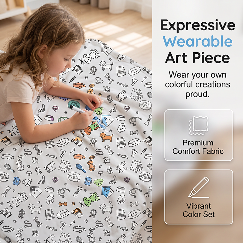 🏆 LIMITED-TIME 49% OFF! 🎨 DIY Coloring Blanket Kit: Ultra-Soft, Skin-Friendly, Washable Markers, Creative Fun for Kids & Adults