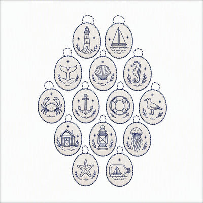 DIY Heirloom Oval Embroidery Ornament Kit