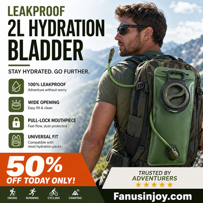 🔥40% Surprise Discount！🏕️Hydrate anytime, anywhere！💦2L Hydration Bladder with Quick-Release Tube